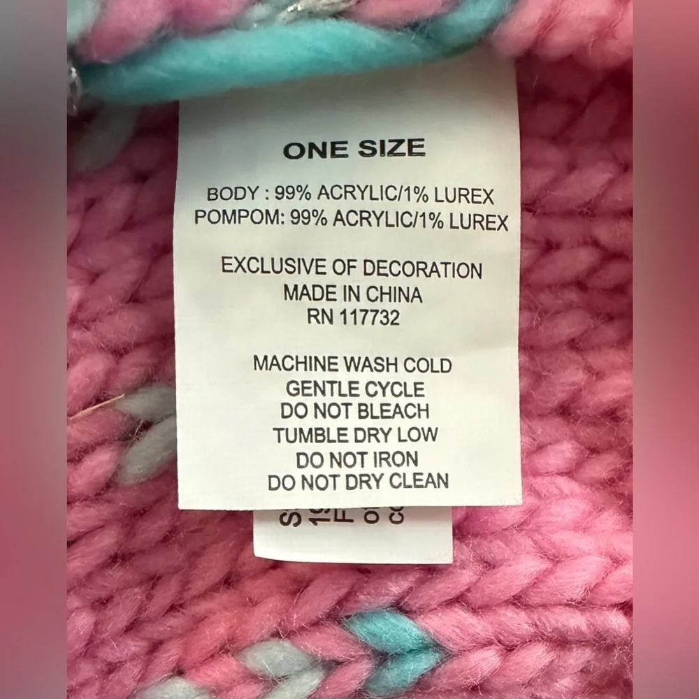 Pink Knitted Pom-Pom Beanie for Kids